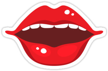 White Teeth Png "red Lipstick L - Portable Network Graphics (375x360), Png Download