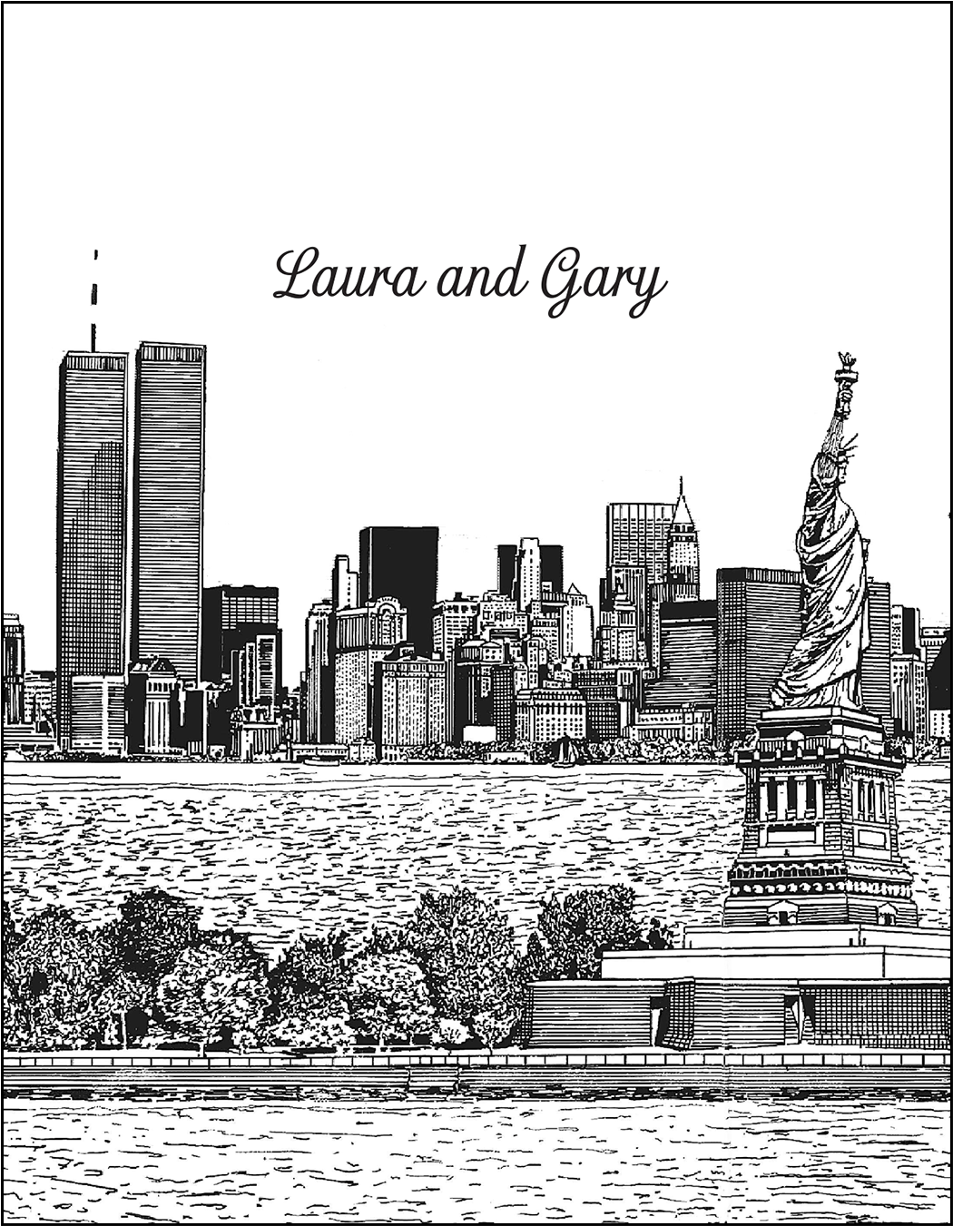 Cover Of New York City Theme Thank You Card - New York City (1660x1660), Png Download