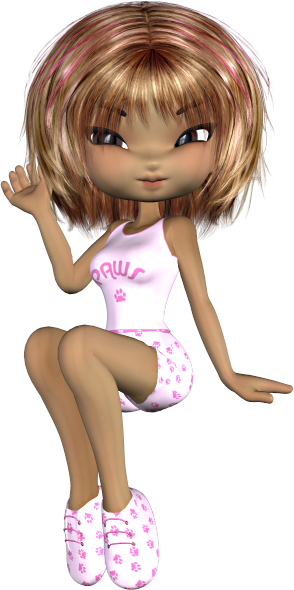 Poser10 - Doll (294x590), Png Download