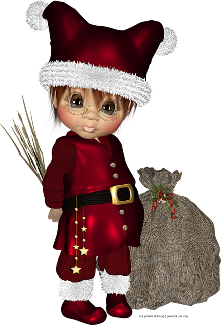 Elfen Clipart Dolls - Christmas Day (436x640), Png Download