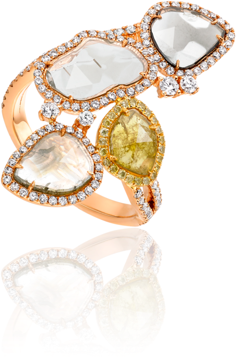 Stepping Stones Ring - Diamond (1024x1024), Png Download