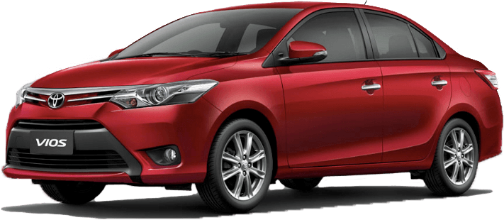 2015 Toyota Yaris Sedan Rental Offer In Bur Dubai - 2017 Mitsubishi Mirage Red (711x310), Png Download