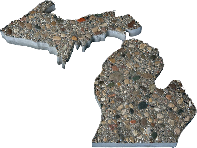Michigan Concrete Aggregate Formed Into Stepping Stones - Tree (636x479), Png Download