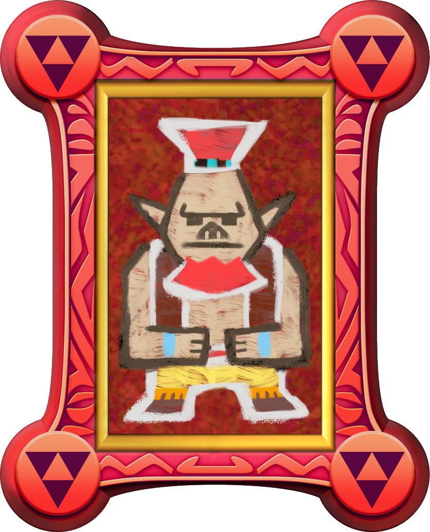 Rosso Painting - Legend Of Zelda A Link Between Worlds Frame (836x1035), Png Download