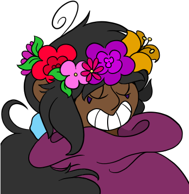 Happi Flower Crown - Cartoon (380x404), Png Download