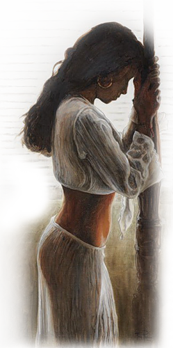 Figure Painting, Woman Painting, Beautiful Paintings, - Painting (249x500), Png Download