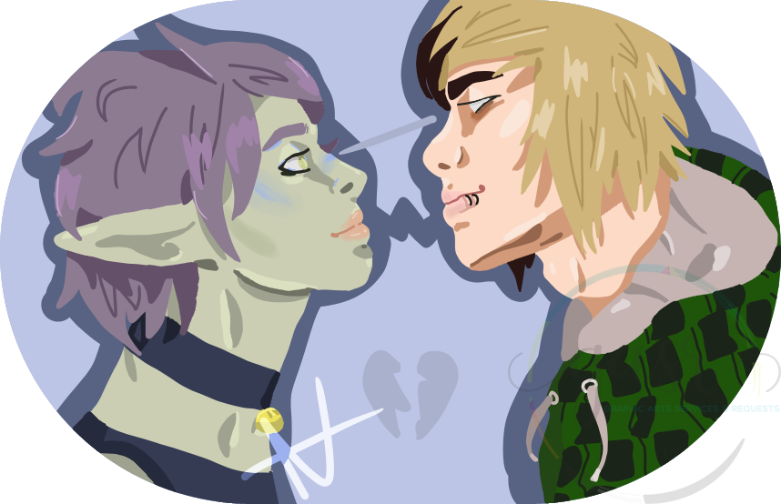 Stock Romantic Couple By Lienskullova-d7b607l - Art (858x554), Png Download