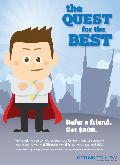 Refer A Friend Or Someone You Know To Work At Stringfellow - Refer A Friend Poster (400x551), Png Download