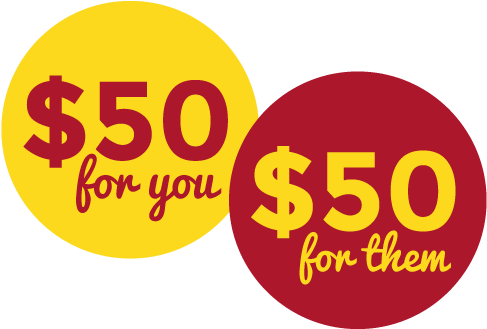 Got Questions Get The Details View Terms & Conditions - Referral Program 50 50 (547x374), Png Download