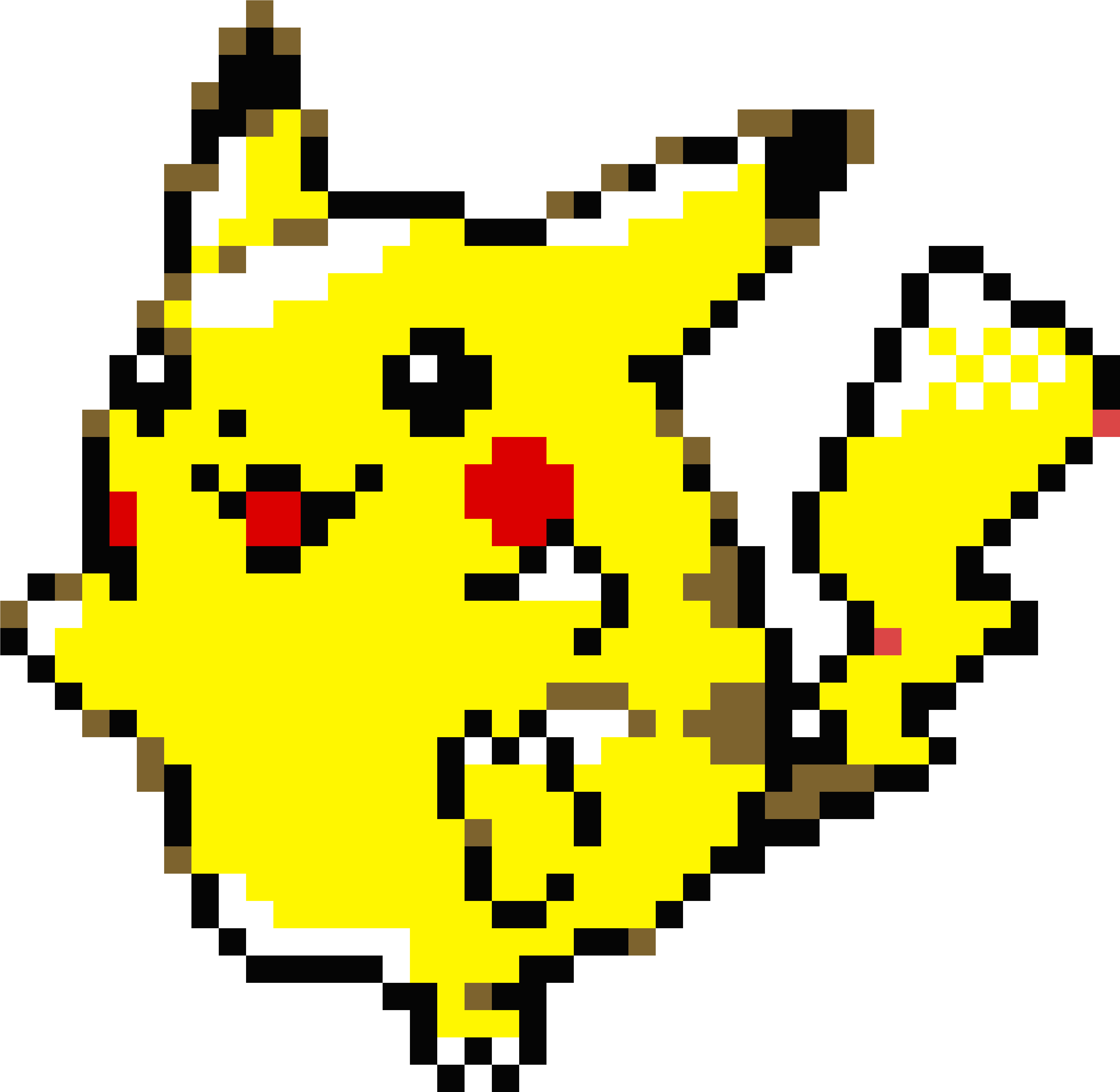 Pikachu - Pikachu Pixel Art Gif (4500x4300), Png Download