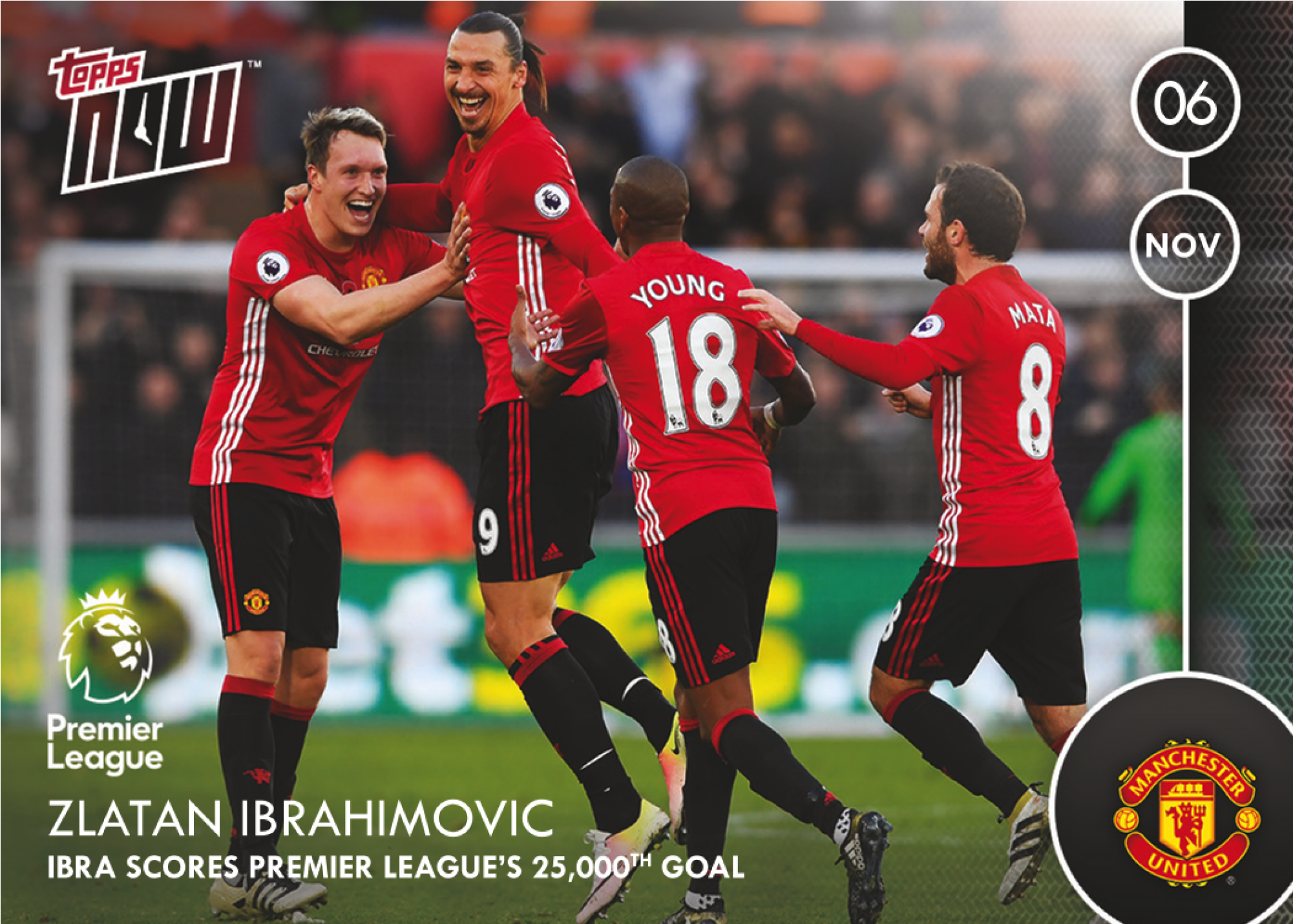 Pl Topps Now Card - Manchester United (2000x2000), Png Download