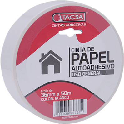General Purpose, Self Adhesive, Rubber Based, Crepe - Cinta De Papel Tacsa (672x414), Png Download