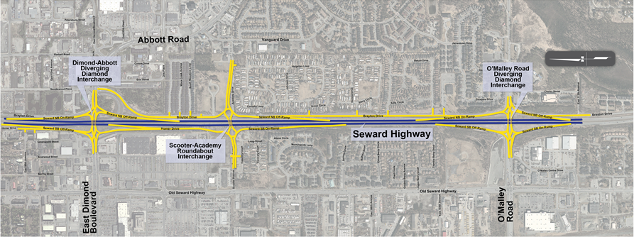 Anchorage Seward Highway Reconstruction (893x334), Png Download