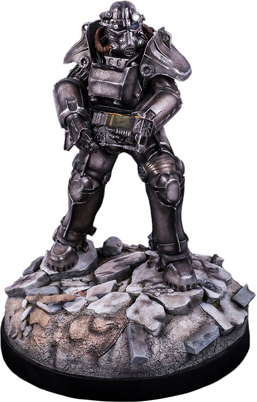 T-45 Power Armor 22” Statue Main Image - Fallout 4 T-45 Power Armor 1:4 Scale Statue (503x785), Png Download