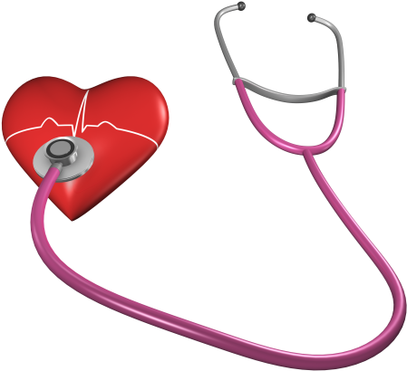 Stethoscope With Heart Transparent Png Image - Stethoscope Png (500x453), Png Download