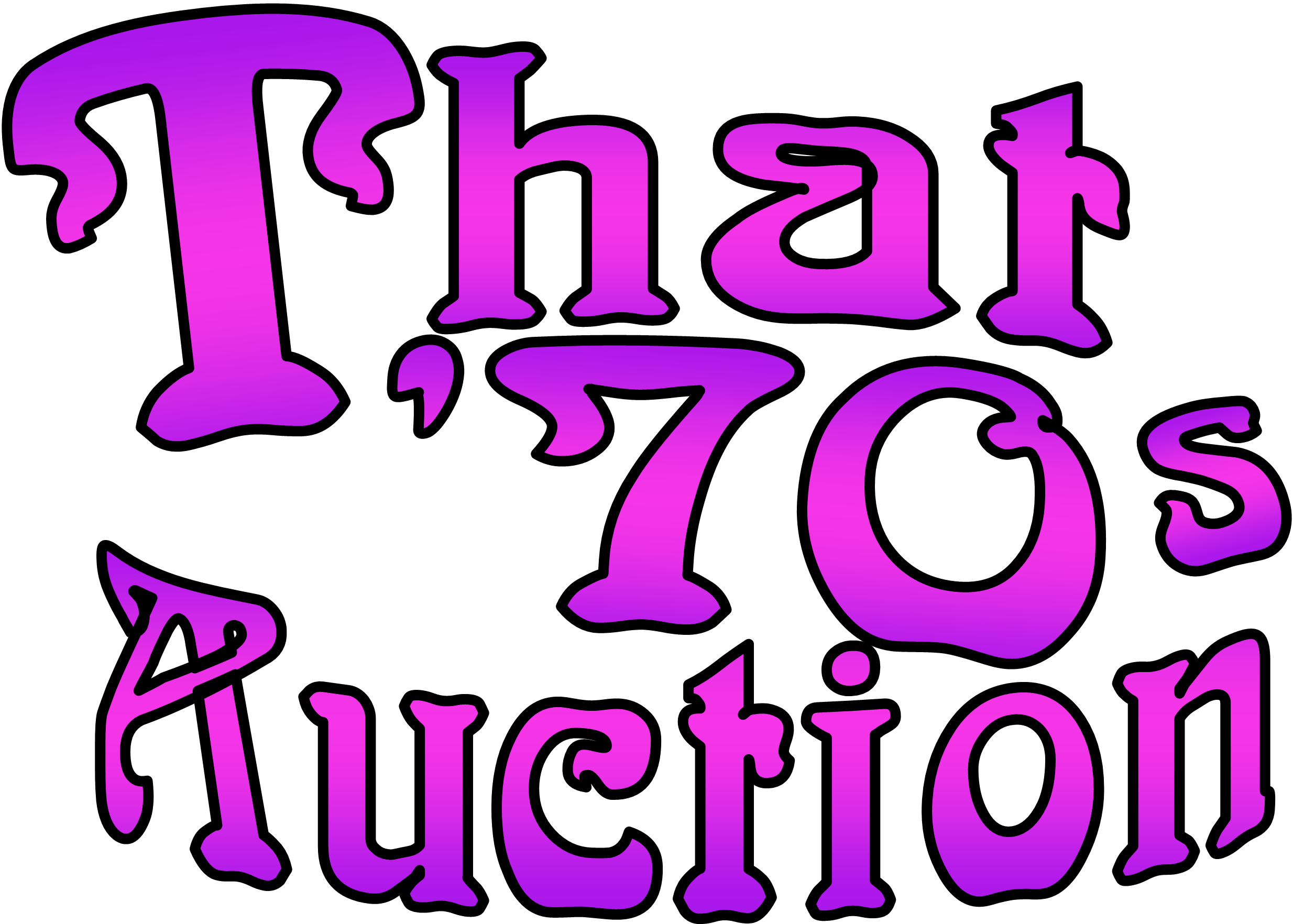 That 70s Auction Logo Color - 70's Auction (2468x1764), Png Download
