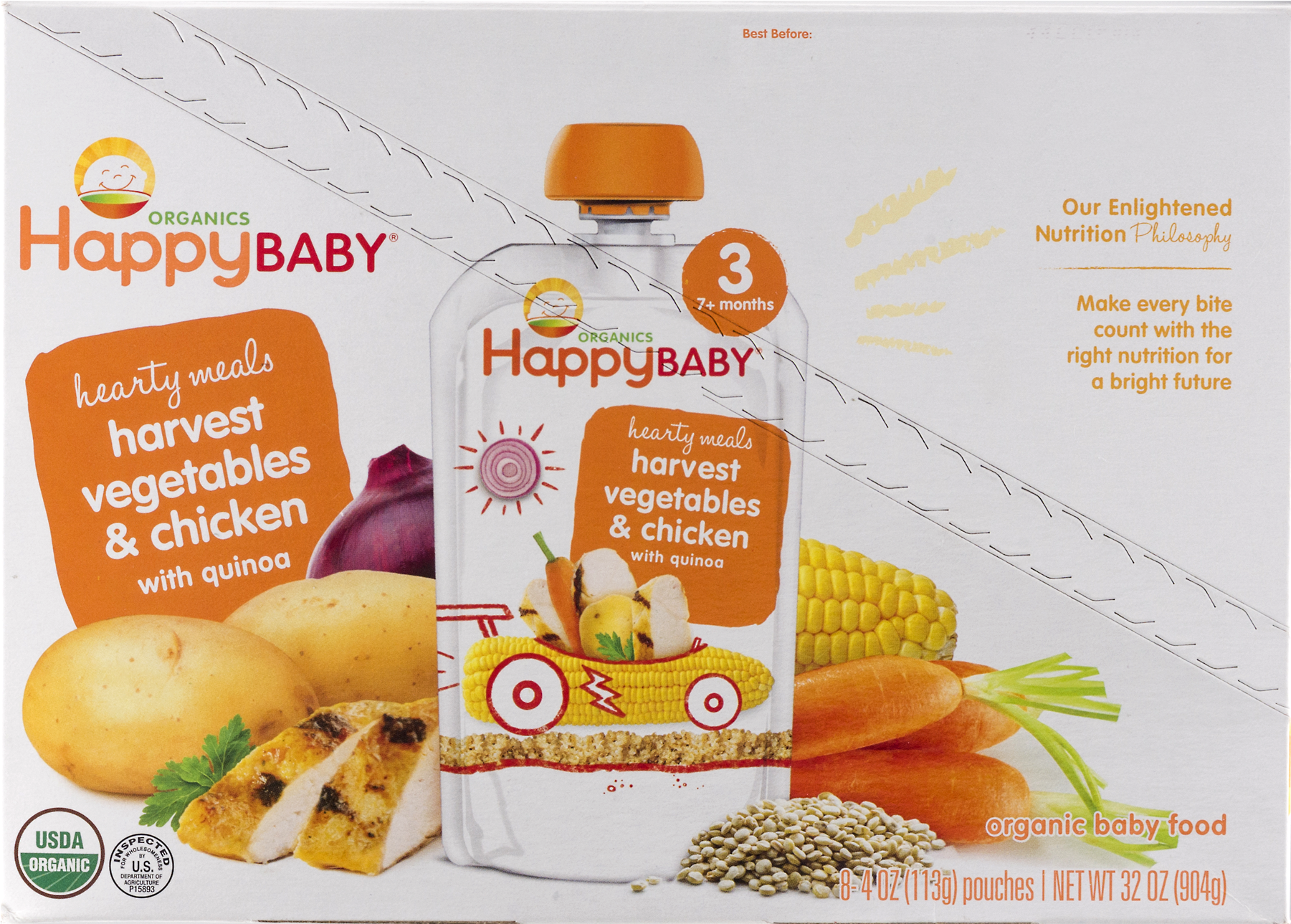 Happy Baby Hearty Meals, Stage 3, Organic Baby Food, - Happy Baby Hearty Meals Chick Chick Organic Baby Food (1800x1800), Png Download