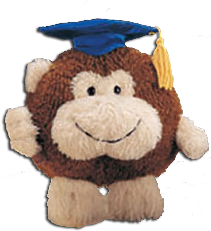 Gund Graduation Musical Plush Brown Monkey Wearing - Christmas Day (746x806), Png Download