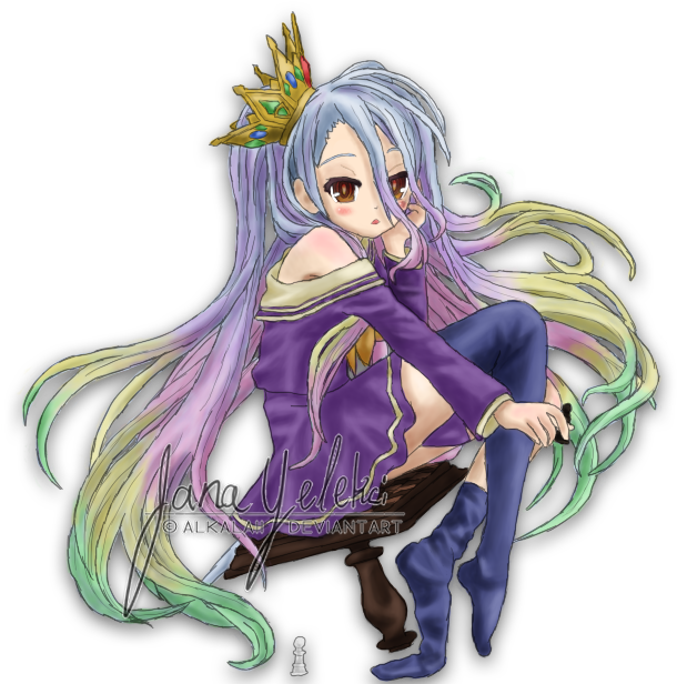 Shiro No Game No Life Render - No Game No Life (655x623), Png Download