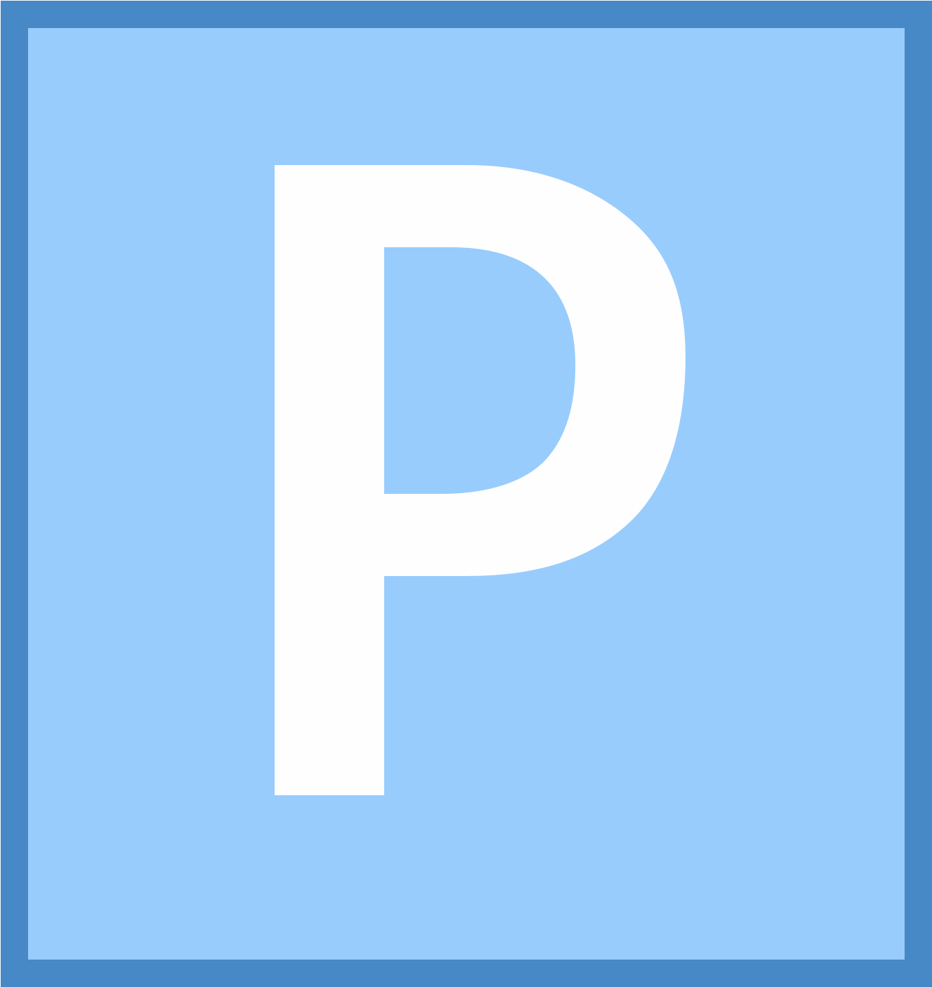 There Is A Square With Rounded Edges - Paid Parking Png (1600x1600), Png Download