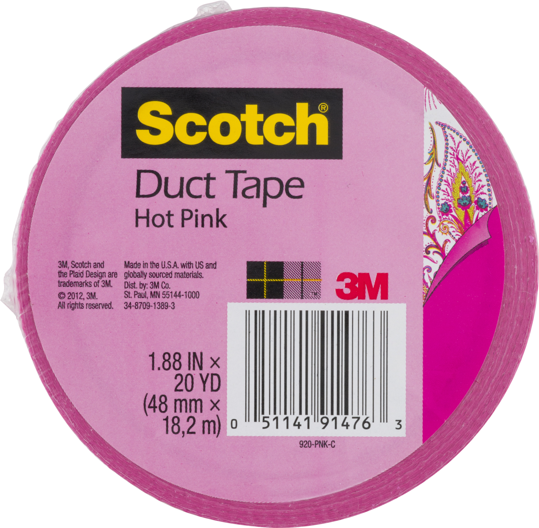 3m 20 Yards Pearl White Duct Tape 920-wht-c (1800x1800), Png Download