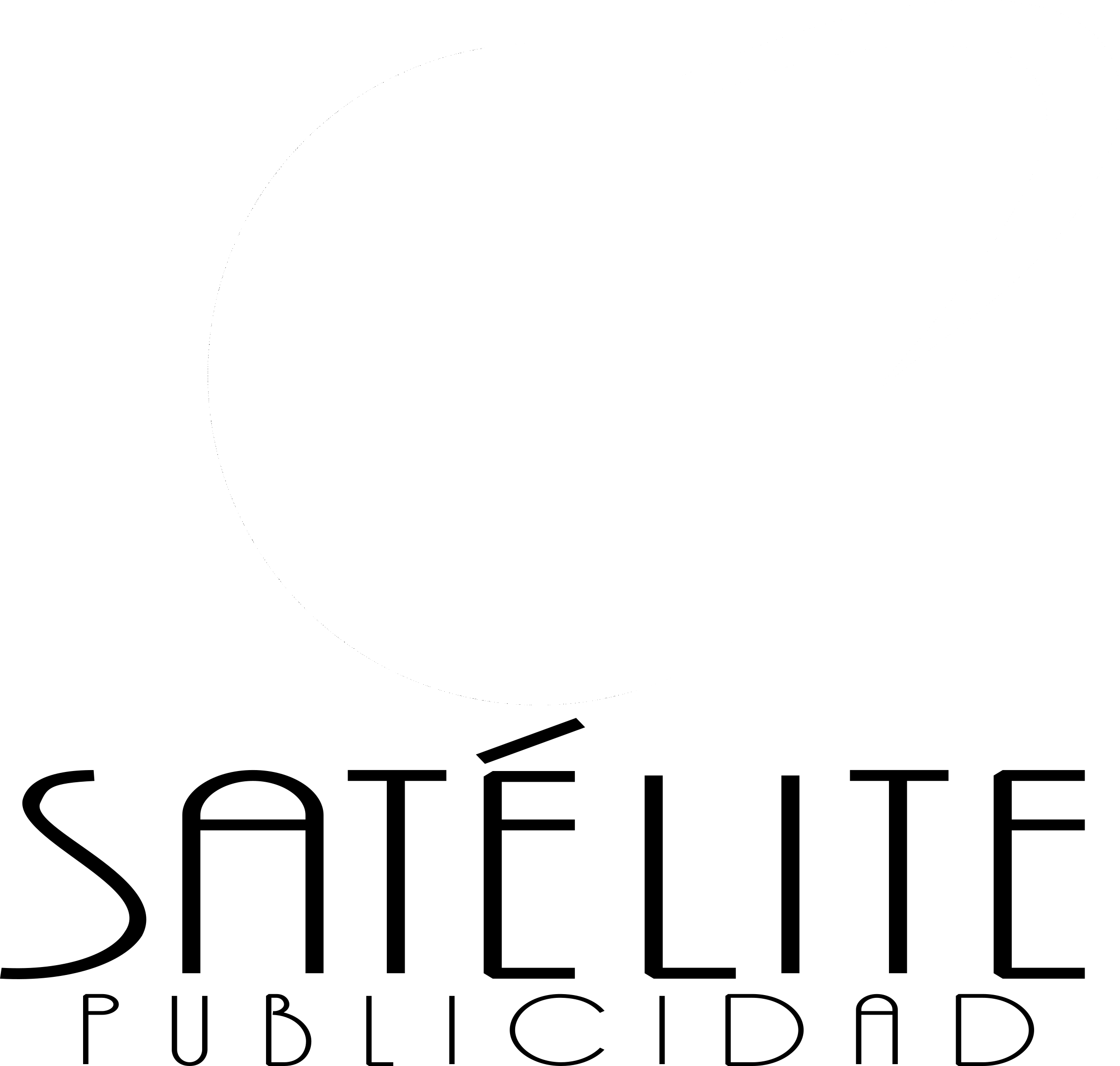 Satelite Publicidad Logo Black And White - Satelite (2400x2284), Png Download