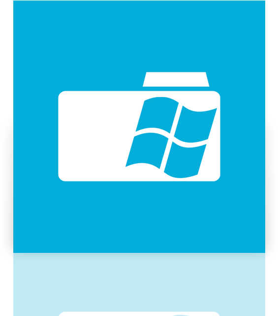Folder, Window, Mirror Icon - Windows Azure (640x640), Png Download