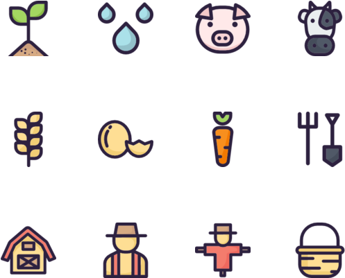 21 Farm Icon Packs (560x480), Png Download