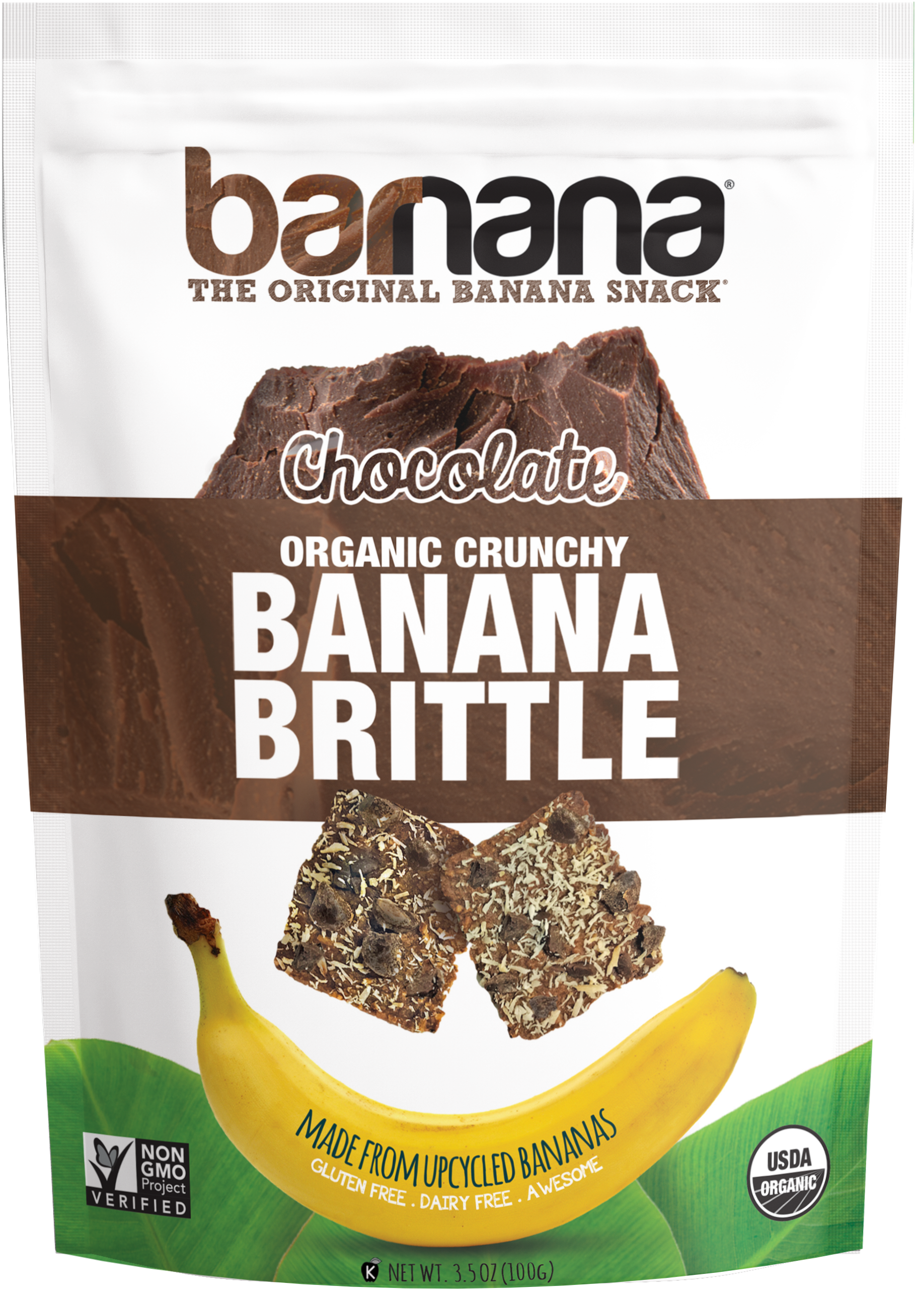 Barnana Banana Brittle Mock Up Chocolate Png - Barnana Brittle (3000x3000), Png Download