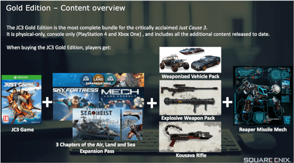 just cause 3 gold edition ps4