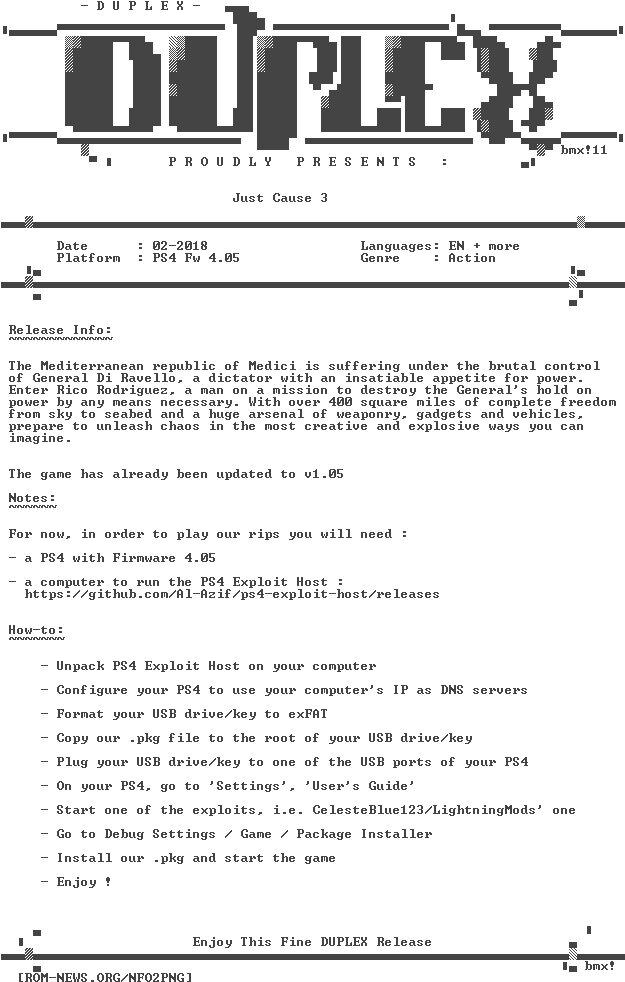 Just - Cause - 3 - Ps4-duplex - - Playstation 4 (632x996), Png Download