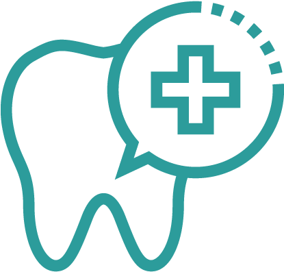 Icon Of A Tooth With A Plus Sign On Top - Dentistry (500x500), Png Download