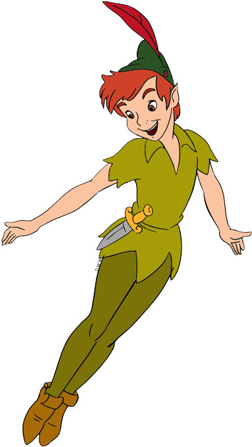 Peter Pan Flying - Transparent Peter Pan Png (371x647), Png Download