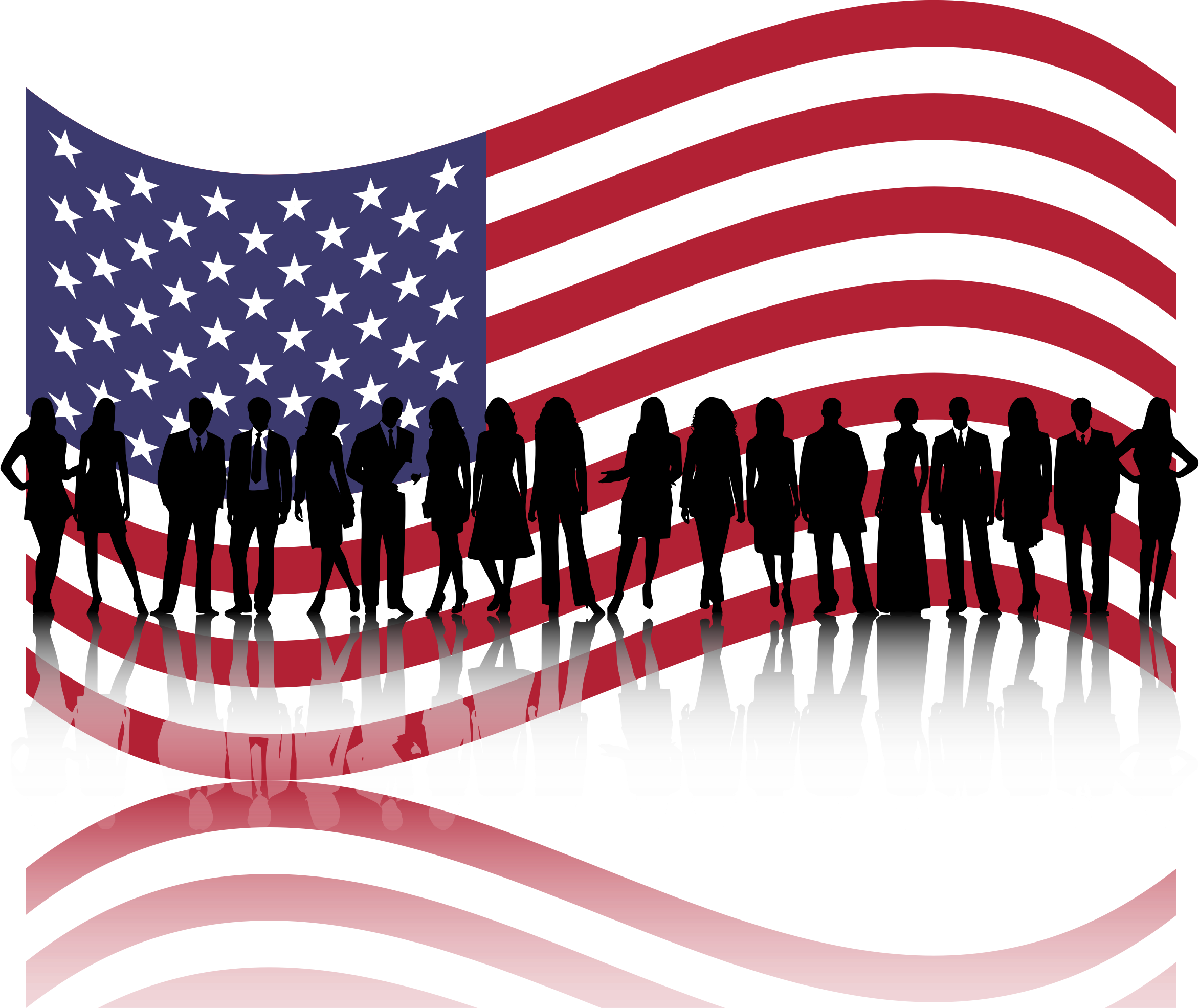 United States Clipart Icon - American Flag Vector Png (2344x1970), Png Download