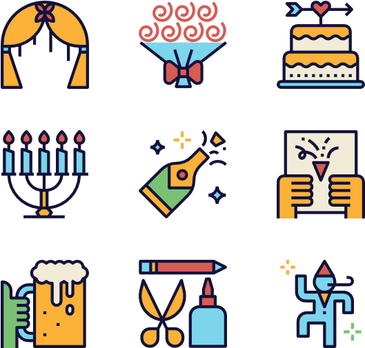 Celebration 36 Icons - Amusement Park Icons (600x564), Png Download
