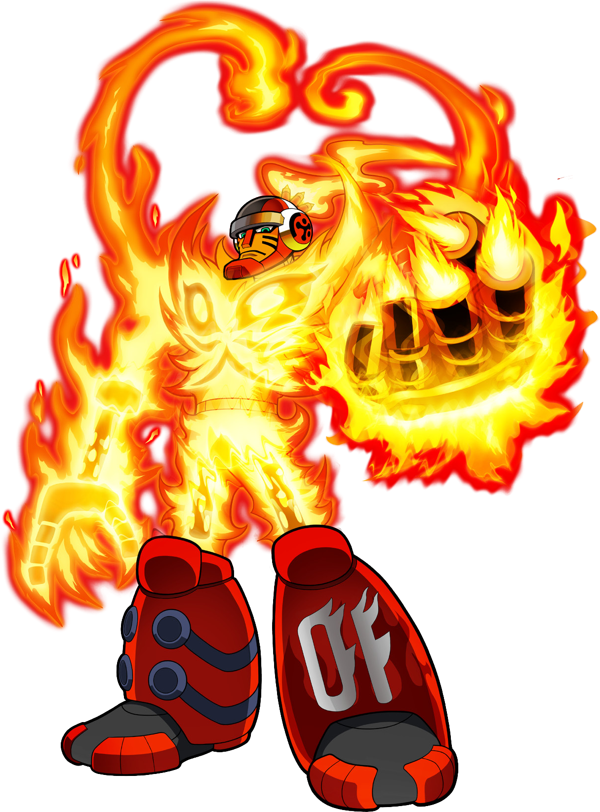 Pyrogen - Mighty No 9 Pyro (1263x1659), Png Download