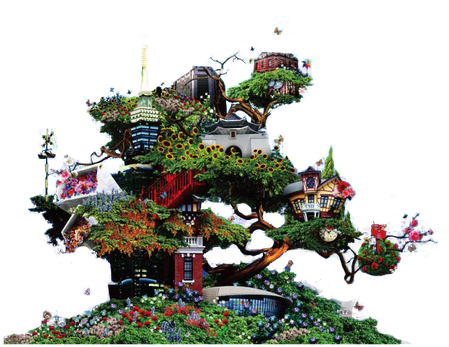 House In The Tree, - Colorado Spruce (495x350), Png Download