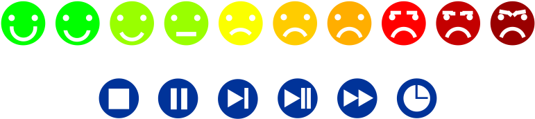 A Coloured Set Of Happy/sad Icons And 0-9 Number Icons - Number (800x600), Png Download