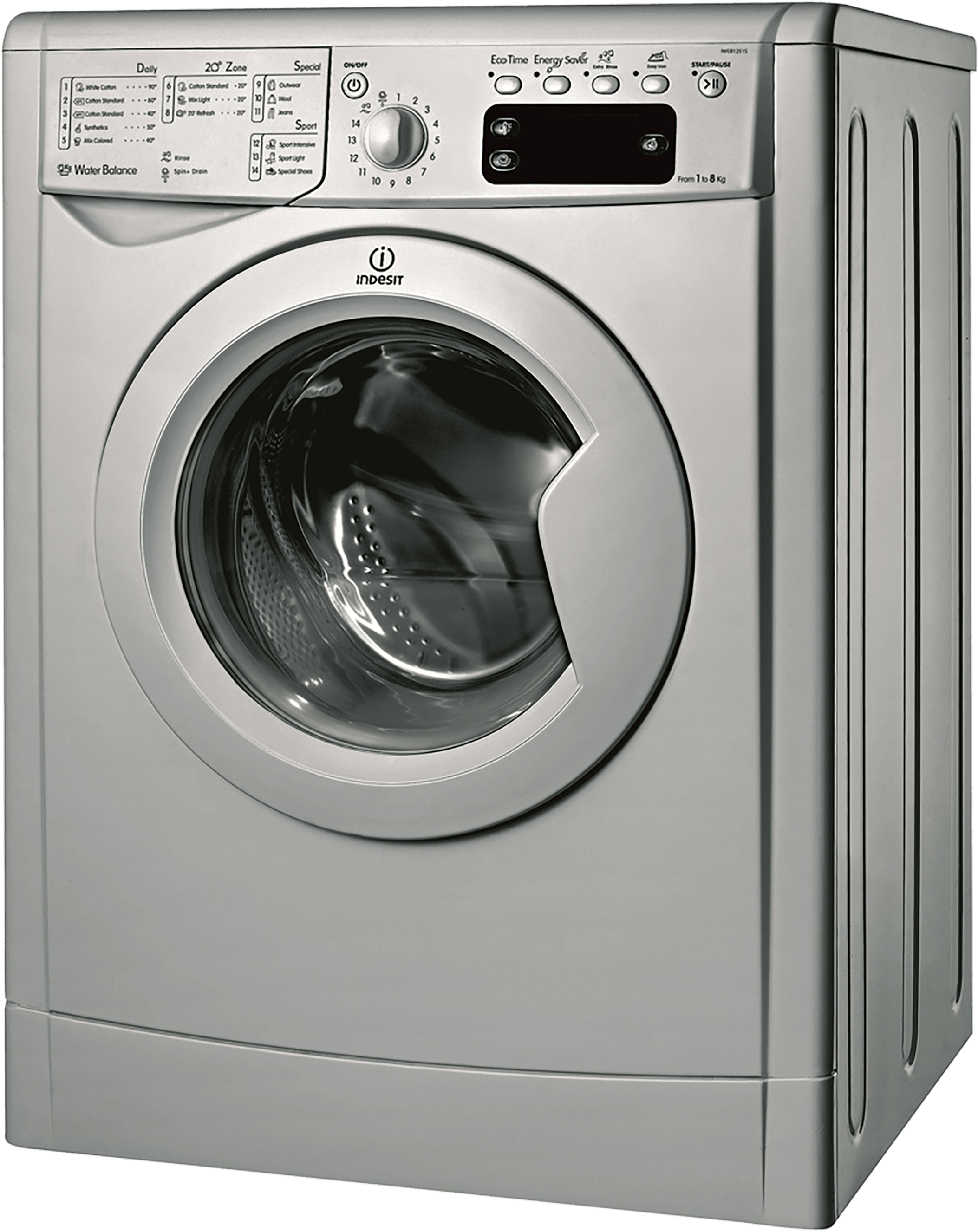 Best Free Washing Machine Png Image - Indesit Iwdd7143s Washer Dryer (2362x2947), Png Download