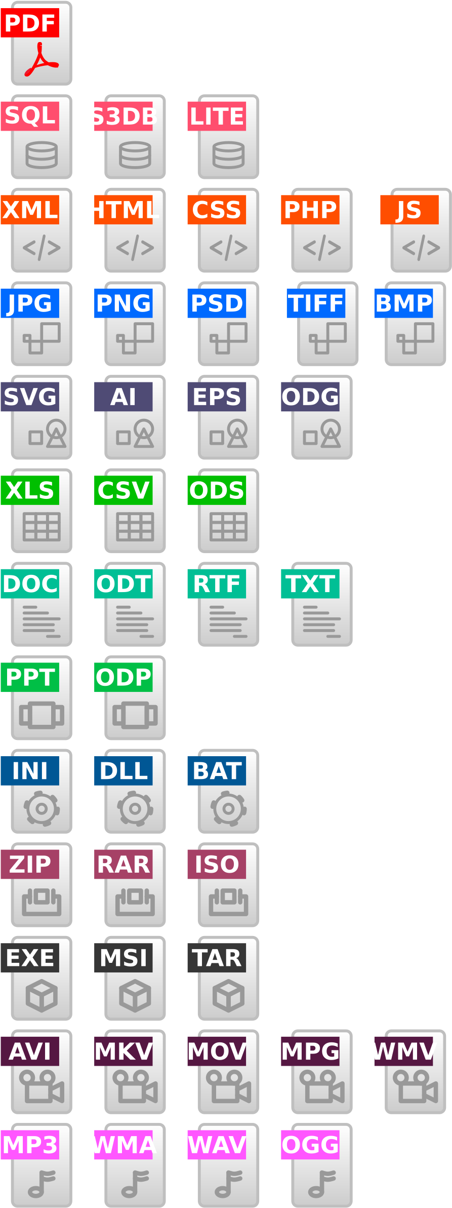 This Free Icons Png Design Of File Extension Icons (923x2400), Png Download