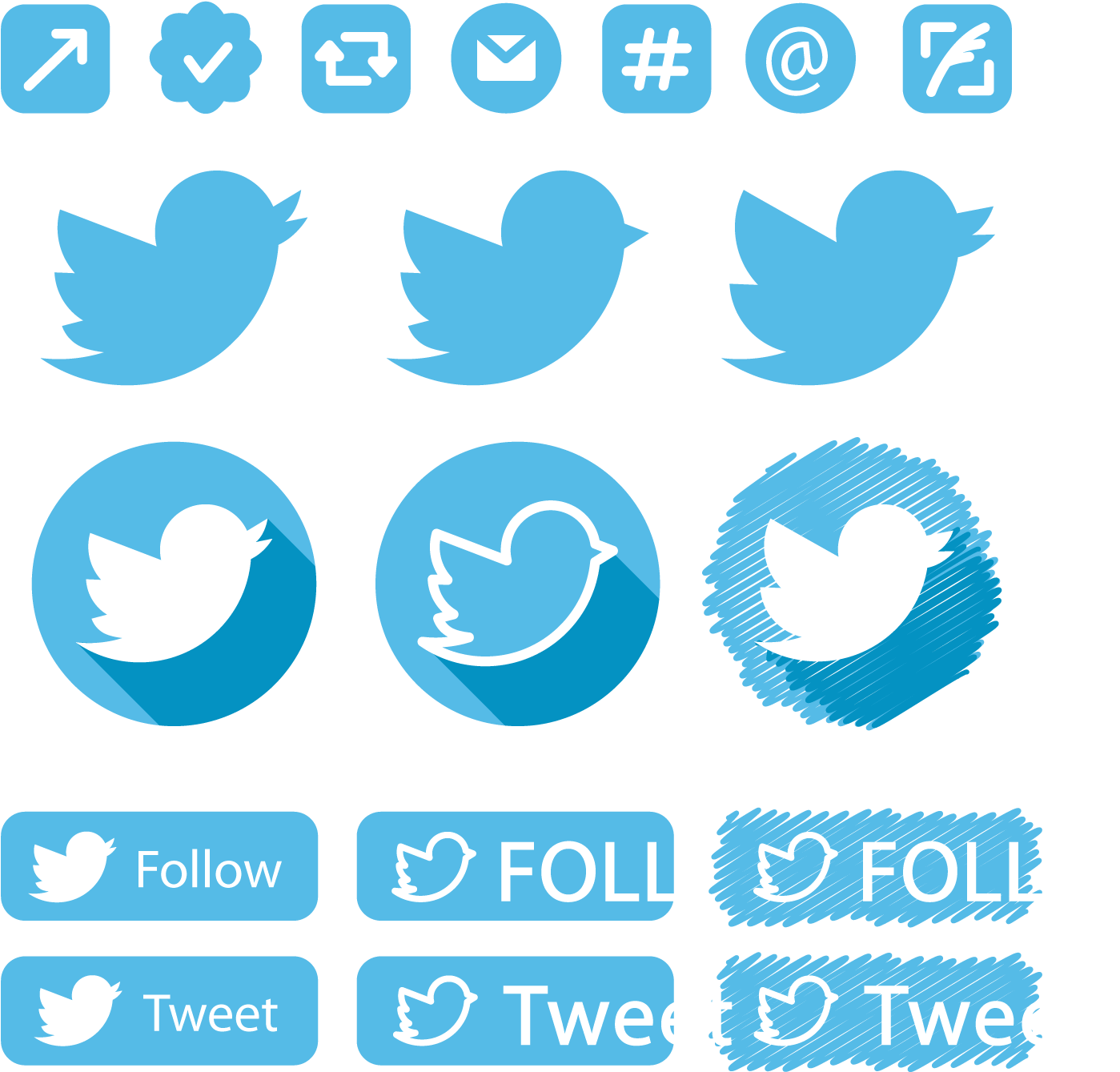 Social Media Twitter Icon - Media Social Icon Blue (1500x1500), Png Download