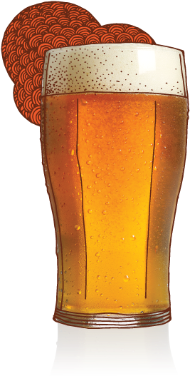 On Tap Glass - Lager (401x570), Png Download