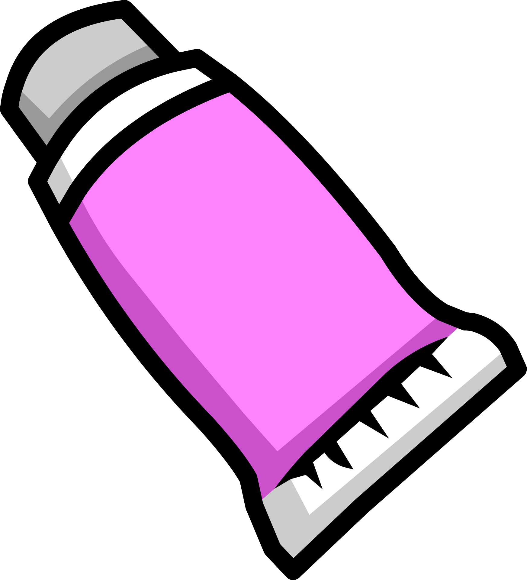 Pink Face Paint Icon - Pink Paint Icon (1745x1920), Png Download