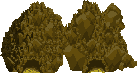 Rocks Attempt - Rocks Mountains Pixel Art (496x278), Png Download