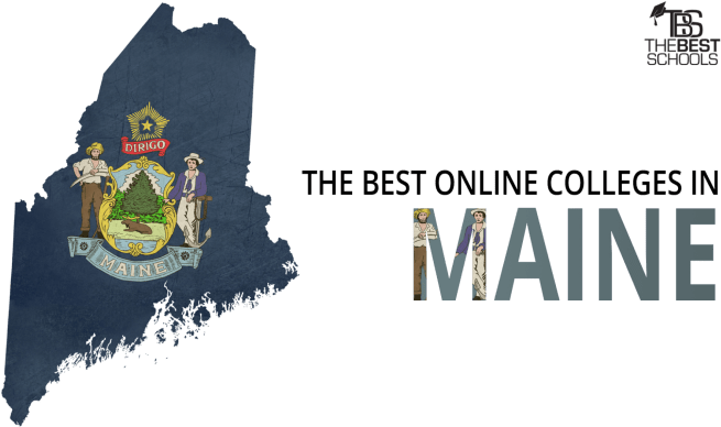 The Best Online Colleges In Maine For 2018 - (d Pin) 25mm Lapel Pin Button Badge: Maine Flag (740x416), Png Download