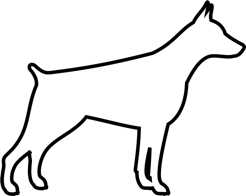 Doberman Rubber Stamp - Dog (800x800), Png Download