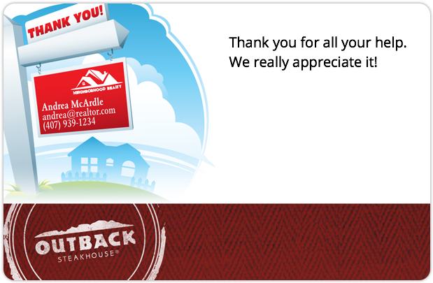 Bloomin Redemption - Outback Steakhouse Gift Card (738x521), Png Download