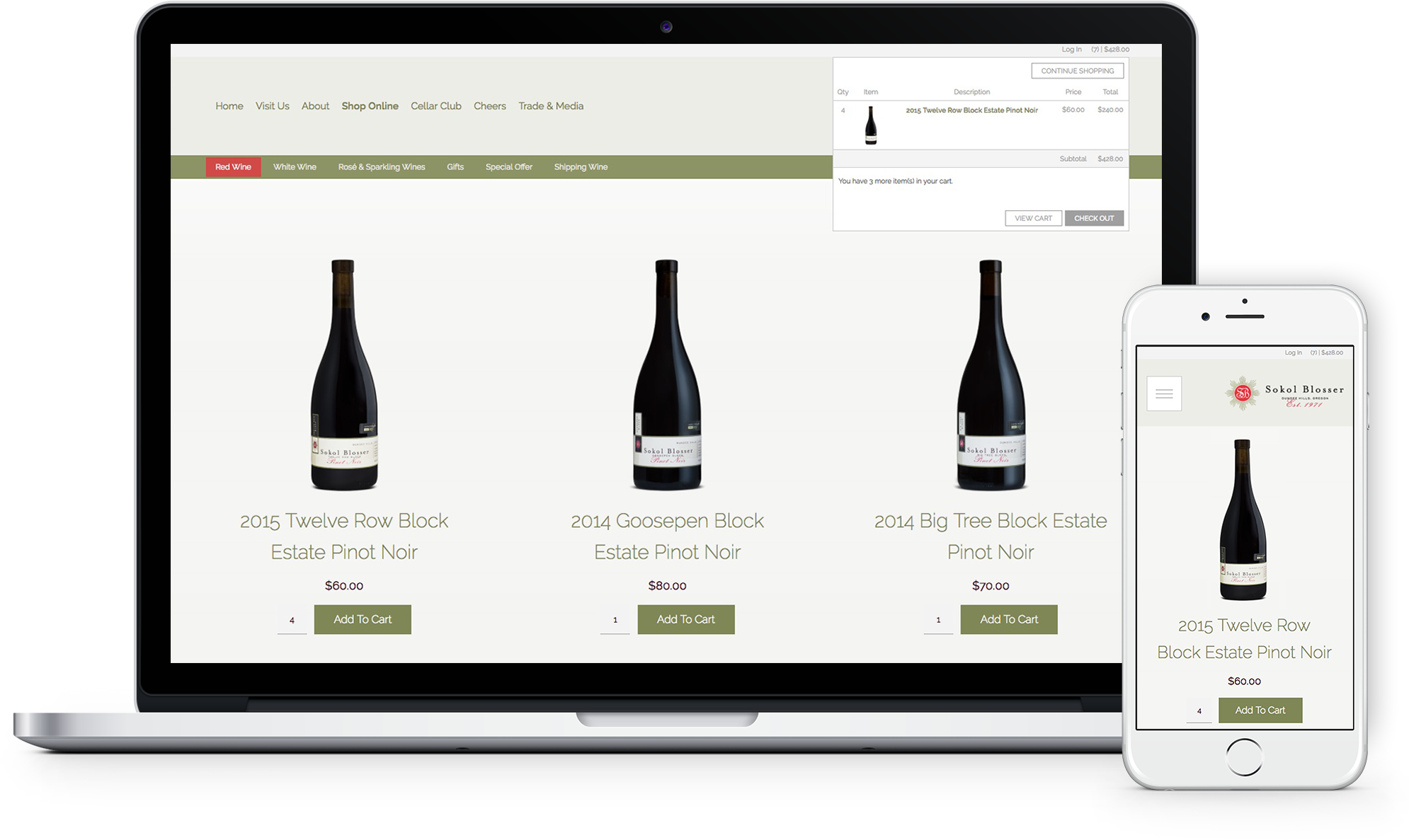 Winedirect Shop Your Website - Website (1990x1187), Png Download