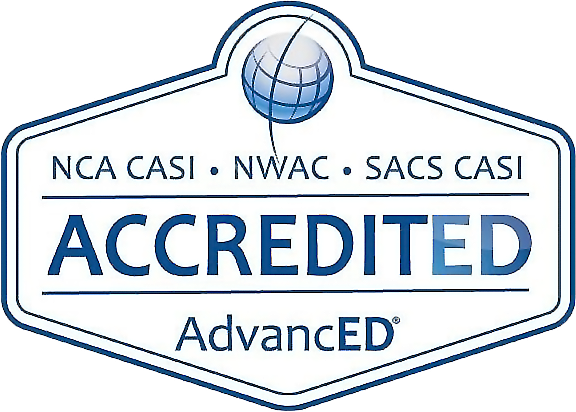 Accredited By Advanced Logo - Accredited Advanced Logo (576x412), Png Download
