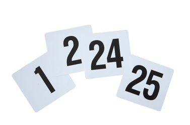 Winco Tbn-25 Table Numbers Cards - Winco Tbn-25 Plastic Table Number Set - 1-25 (376x338), Png Download